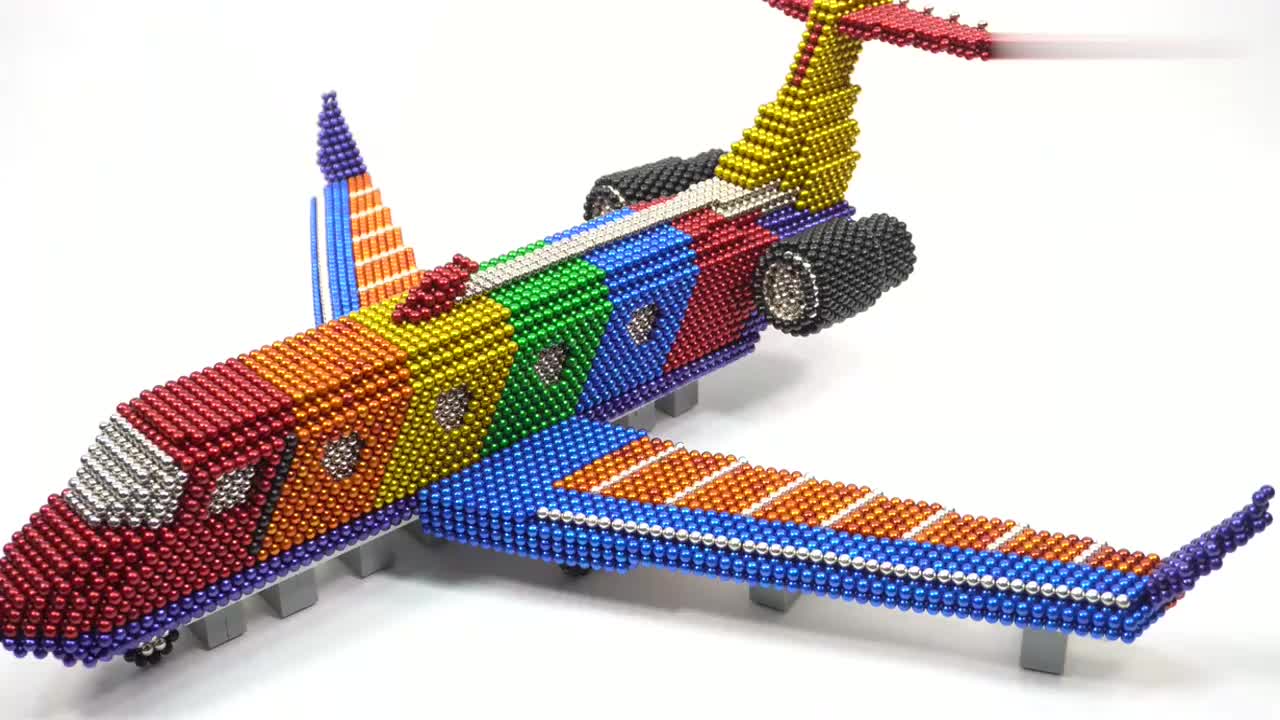 用磁铁球制作湾流g450飞机整个过程真是太霸气了