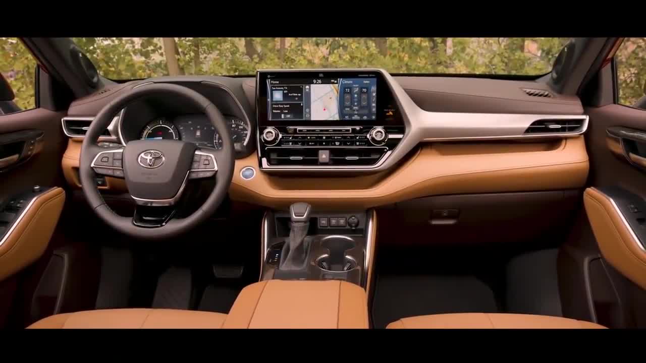 2020款汉兰达platinum内饰功能展示!四驱 v6,定位三排豪华suv