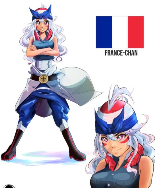 画师把国家拟人成战斗少女,英国化身枪兵,日本变成阴阳师__财经头条