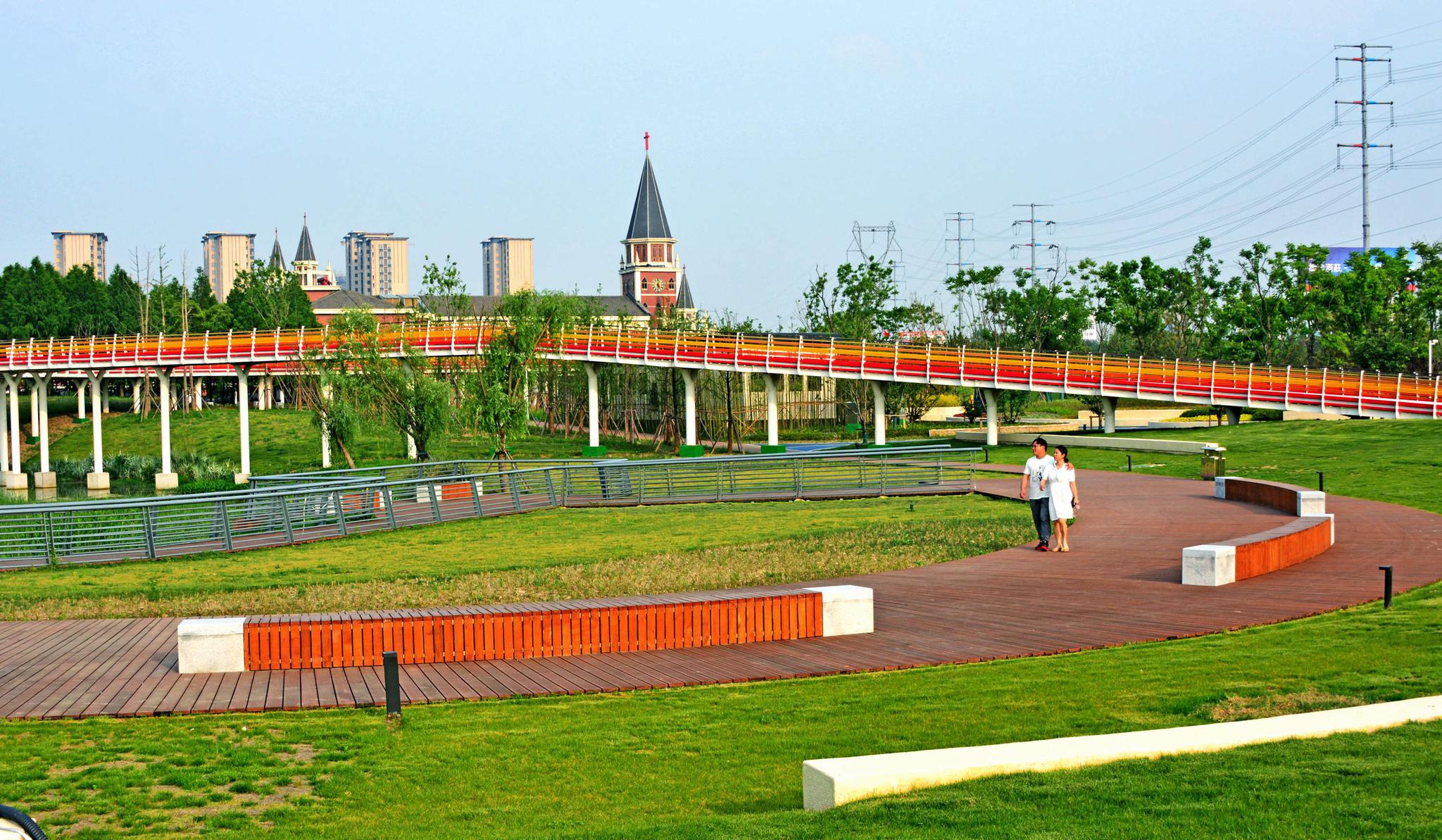 云林生态体育公园,即将全面落成为市民开放.江苏无锡锡山区.