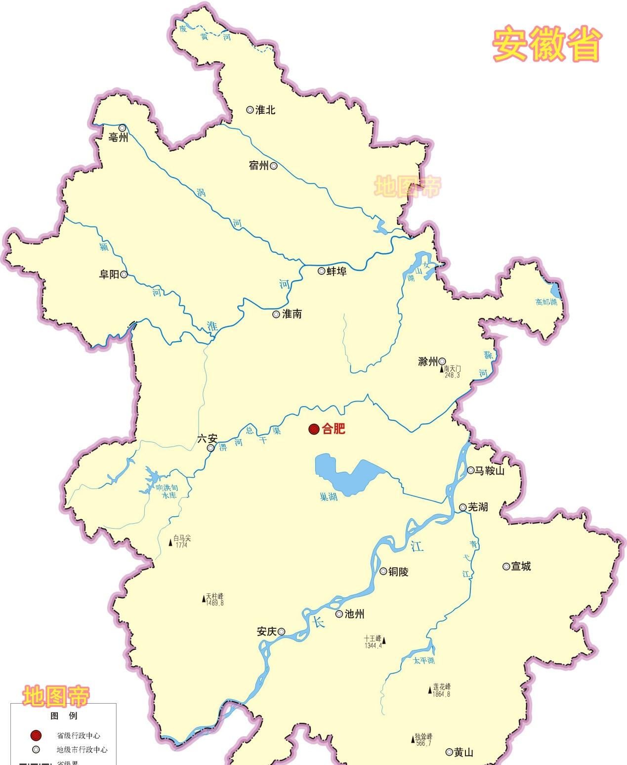 图-安徽地图简图巢湖其实是很得老天爷眷顾的.