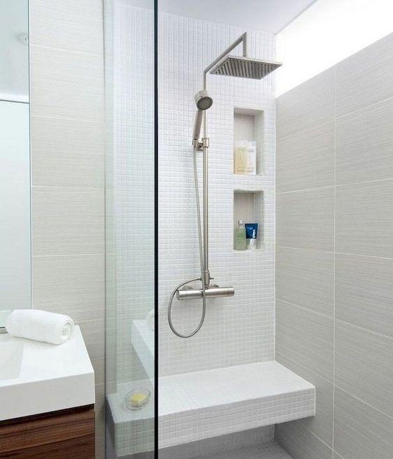 我决定等卫生间装修要在淋浴房悬空25公分砌个石凳坐着洗澡