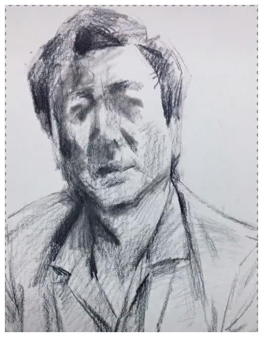 美术生画"沈腾"人像,本以为是来搞笑,看到成品:脸疼