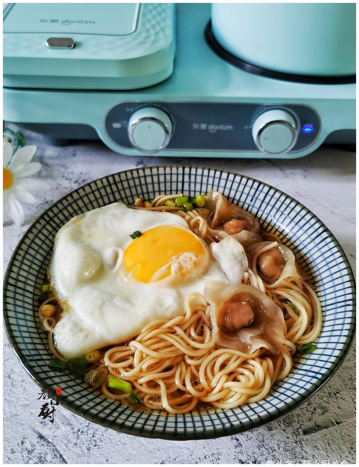 早餐,儿子就馋这碗面,简单快手,营养又美味,好吃到连汤都不剩