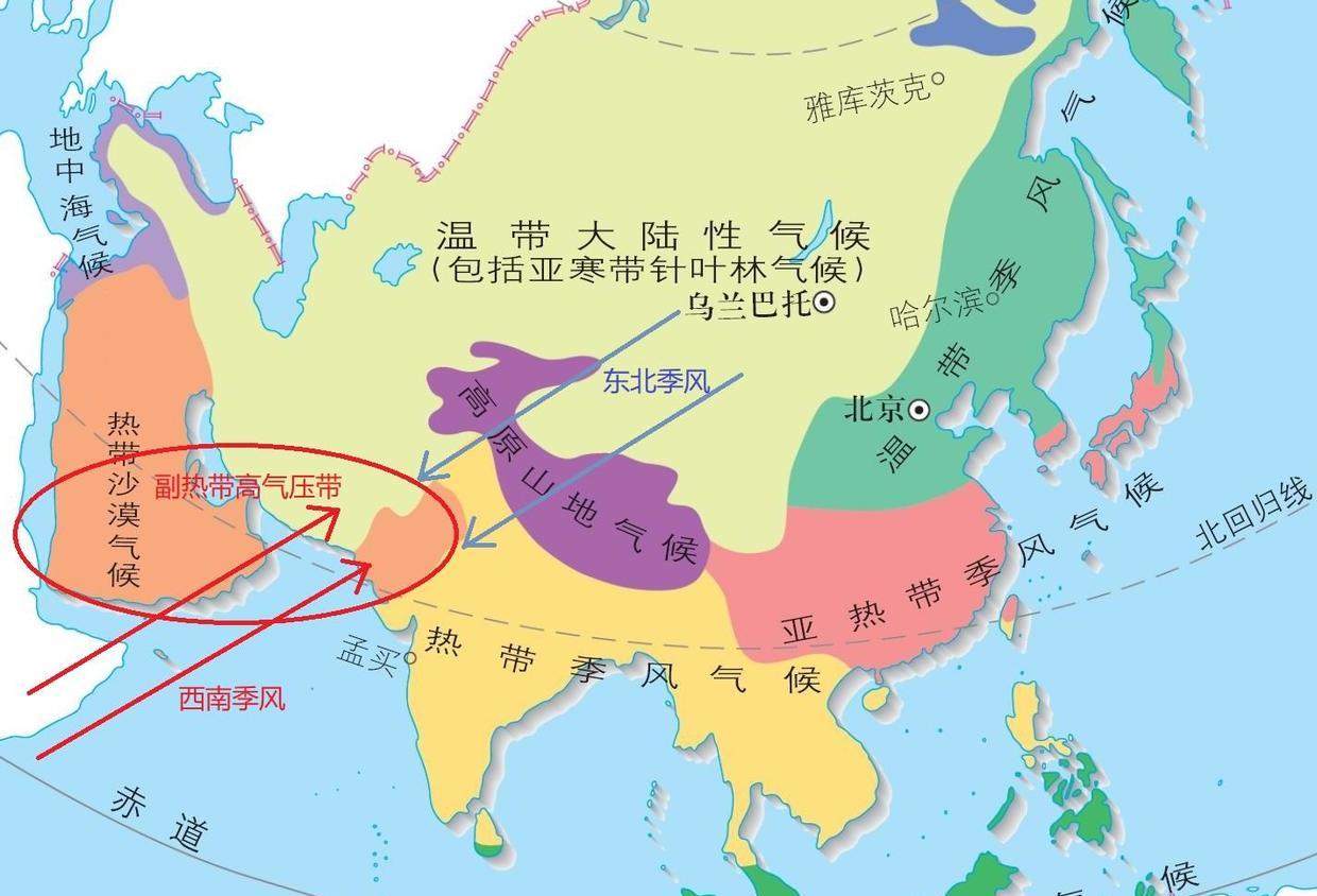 南亚印度河流域的塔尔沙漠为什么西南季风难以影响到这里