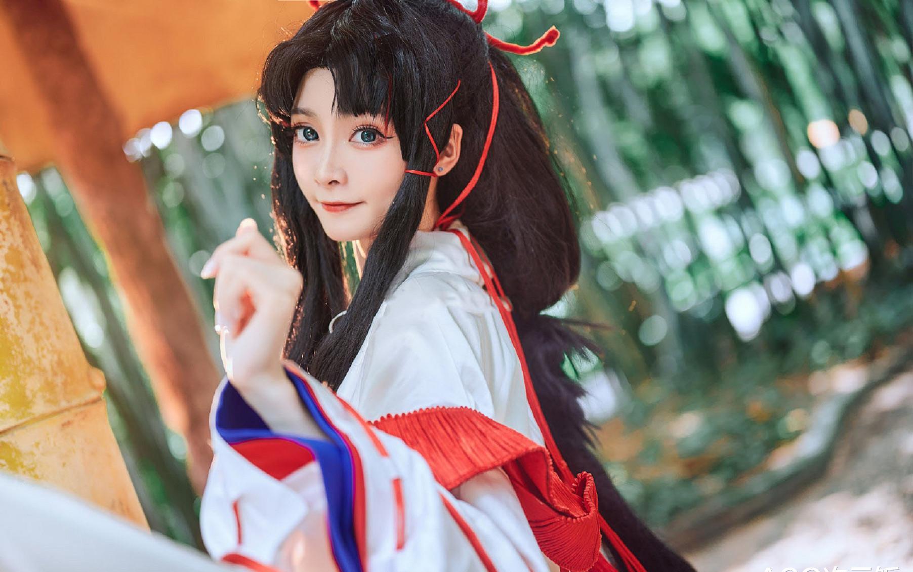 阴阳师缘结神cos娇俏灵动的元气少女嘟嘴也太可爱了