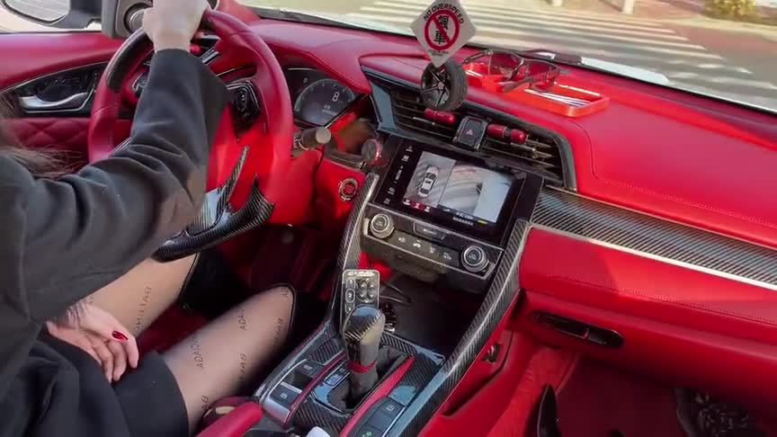 本田思域红色内饰,太帅了!
