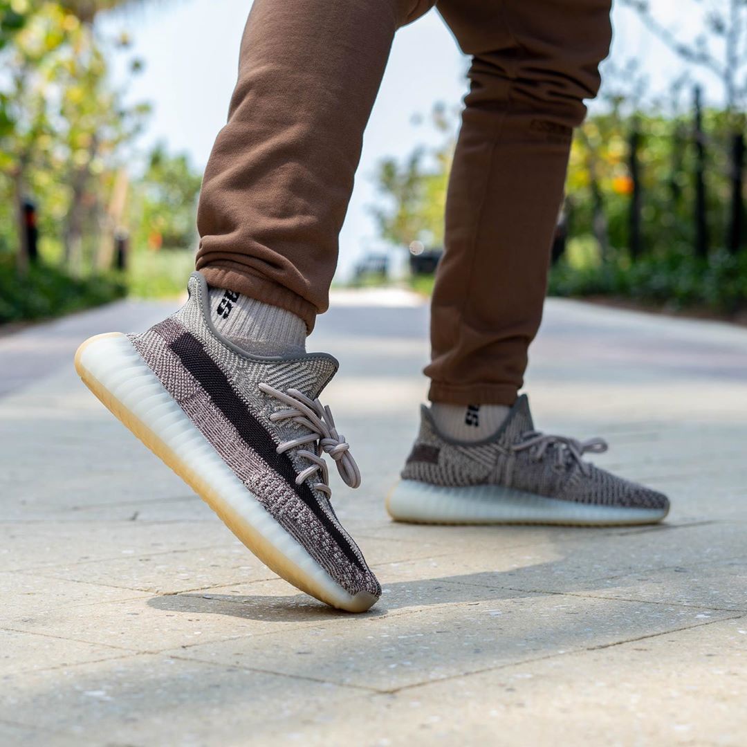 灰椰子再现,yeezy boost 350 v2 zyon 上脚欣赏 !