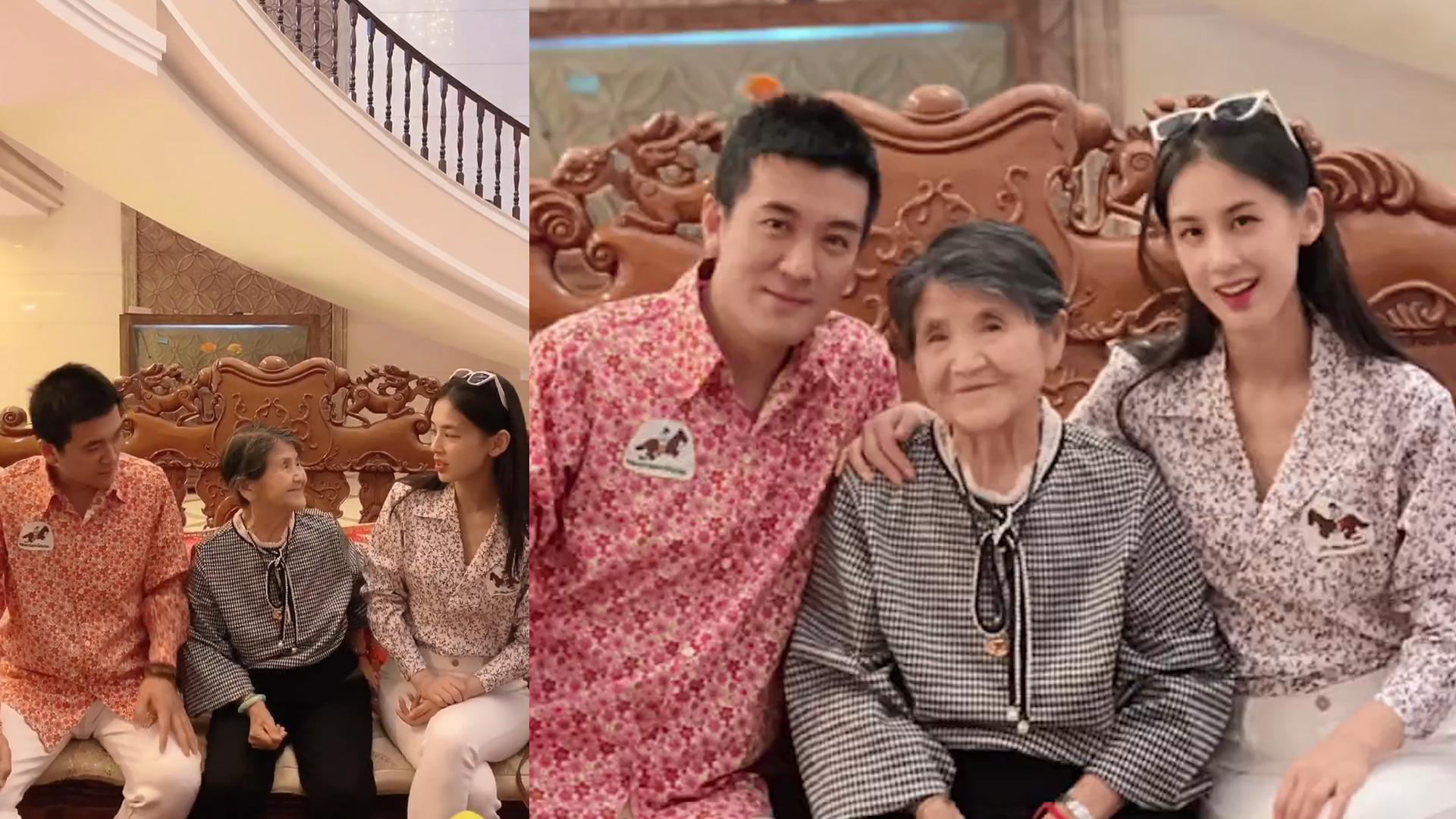 黄圣依杨子穿情侣装秀恩爱,身后豪宅抢镜,面积超大似皇家宫殿