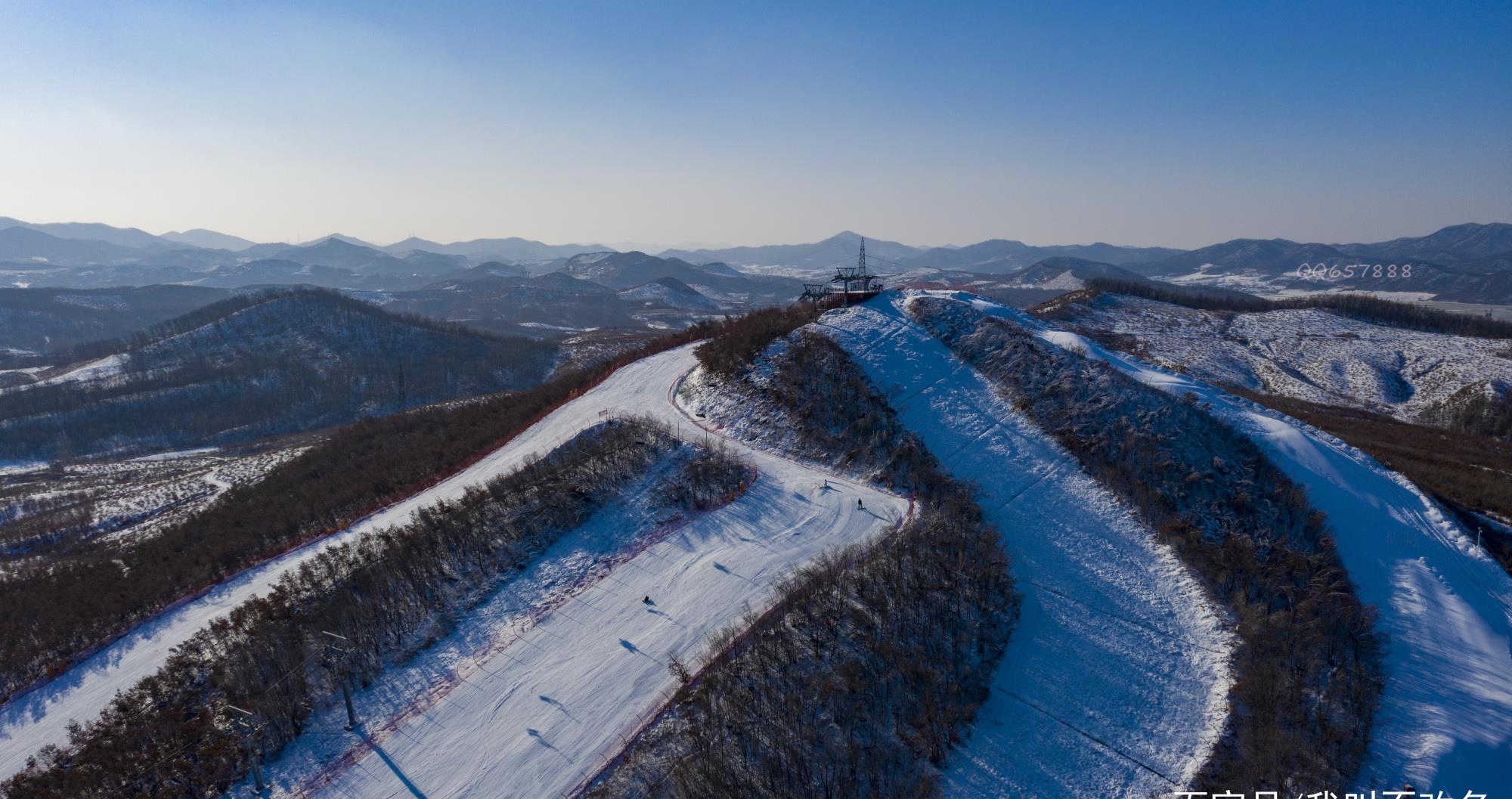 航拍吉林吉林市吉雪滑雪场