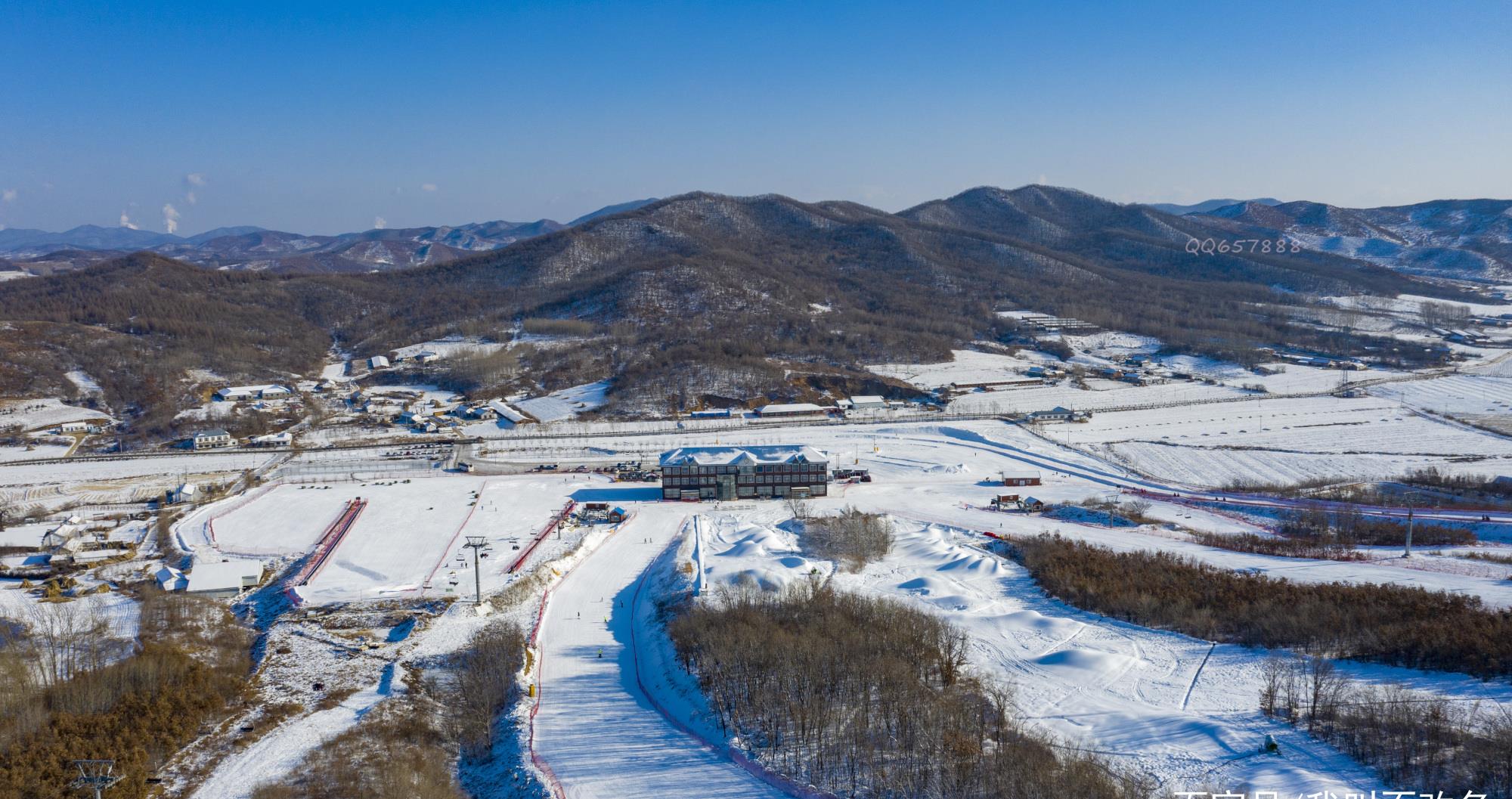 航拍吉林吉林市吉雪滑雪场
