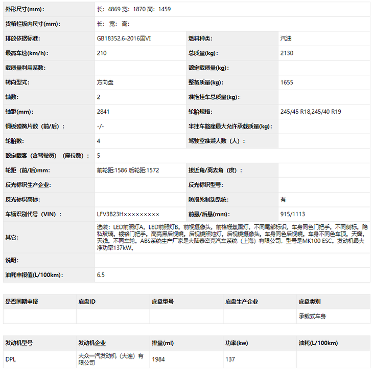 大众CC猎装版申报图发布 跨界风格设计