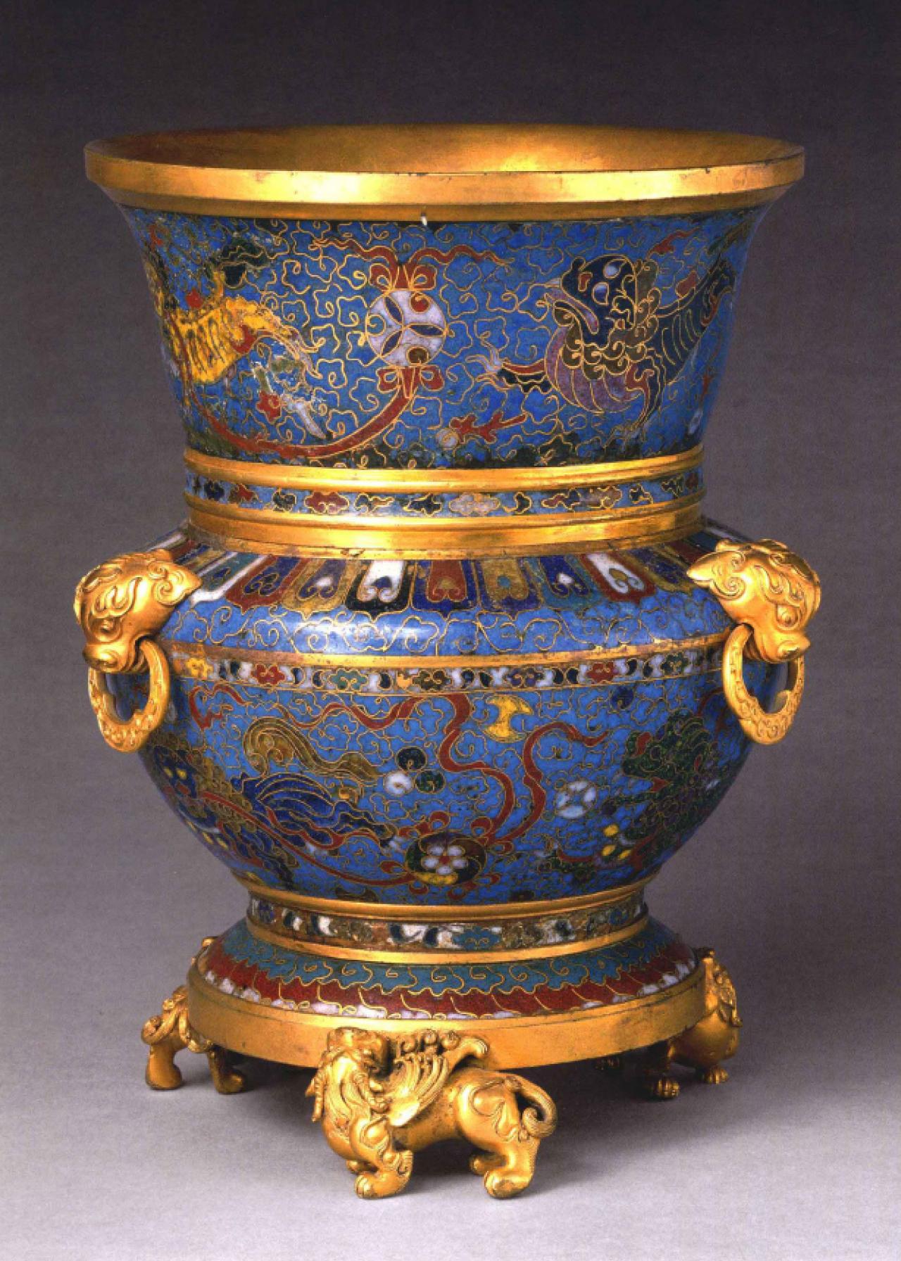 中国珐琅艺术,故宫收藏珍宝欣赏,明晚期的珍贵珐琅艺术品