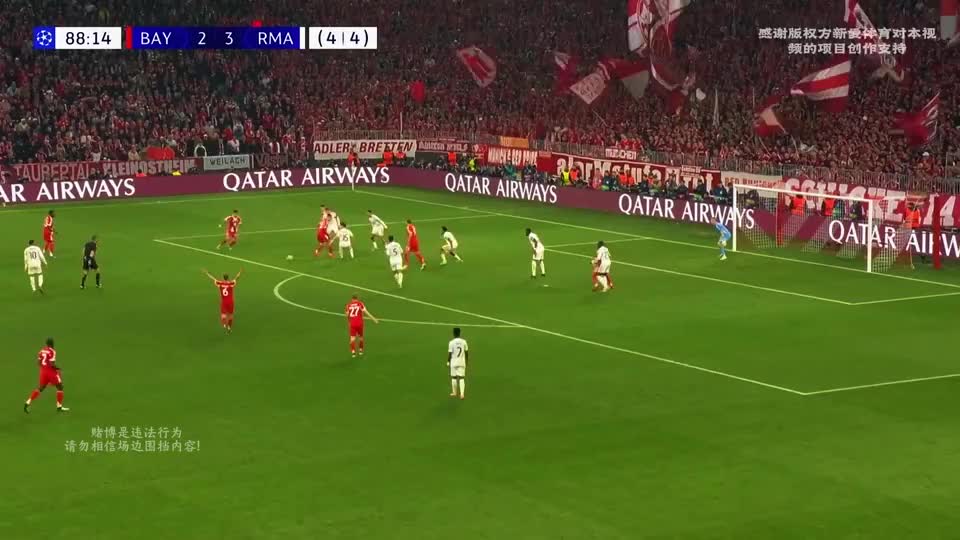 疯狂进球大战，拜仁终场绝杀！欧冠巅峰对决，拜仁绝杀皇马！