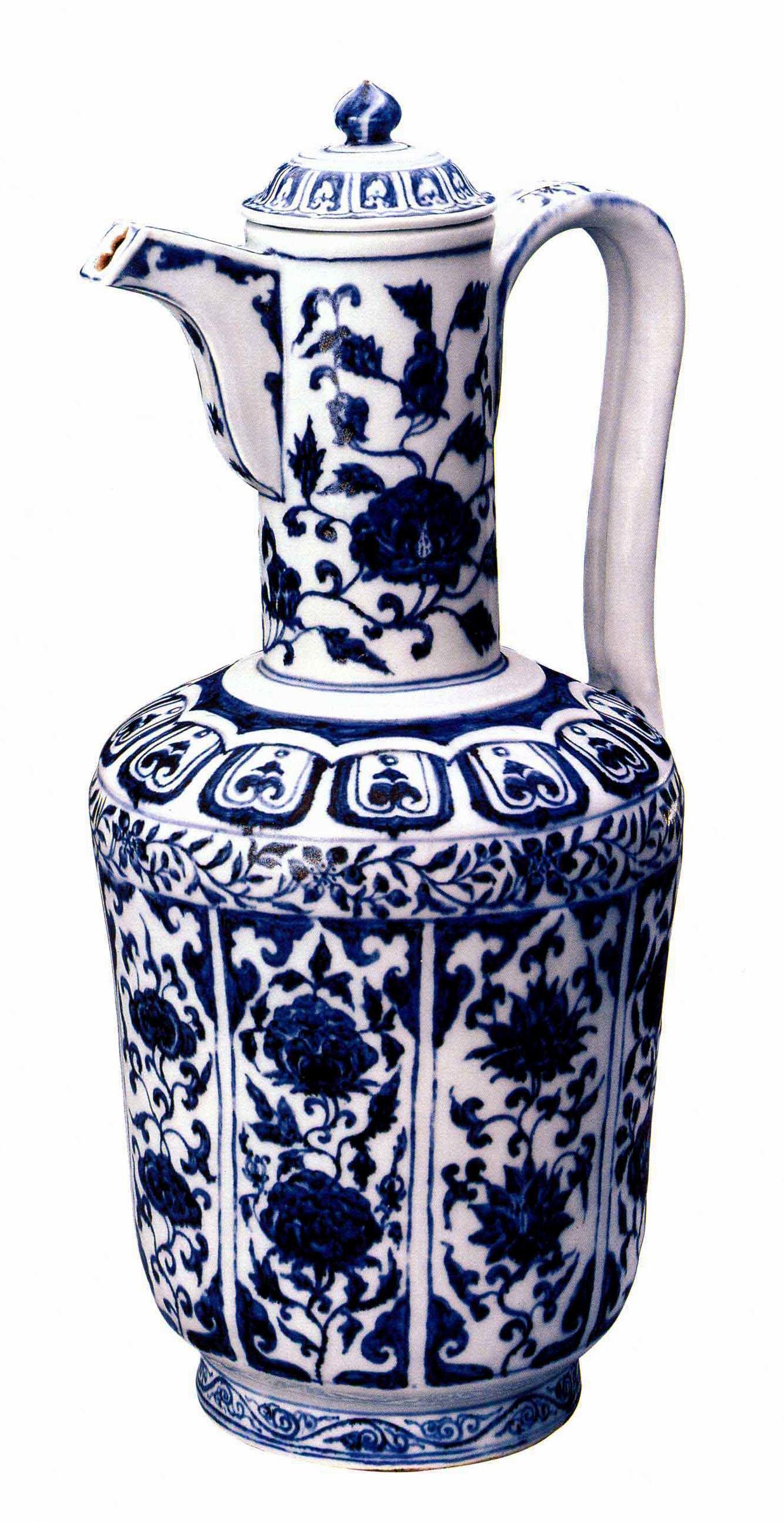 中国陶瓷文化,海水纹壮罐,永乐官窑吸收优秀外来文化的创新器形