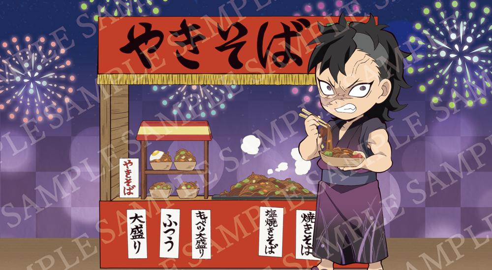 善逸的摊位是日本大阪著名美食——章鱼小丸子,而做丸子的是前鸣柱