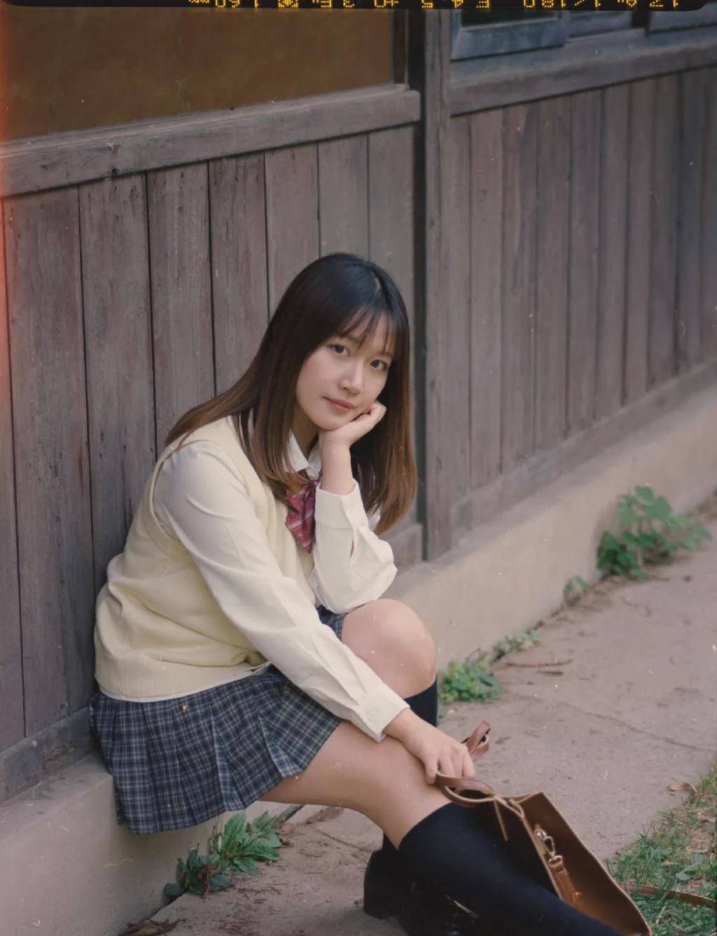 jk校服秋の女子高生