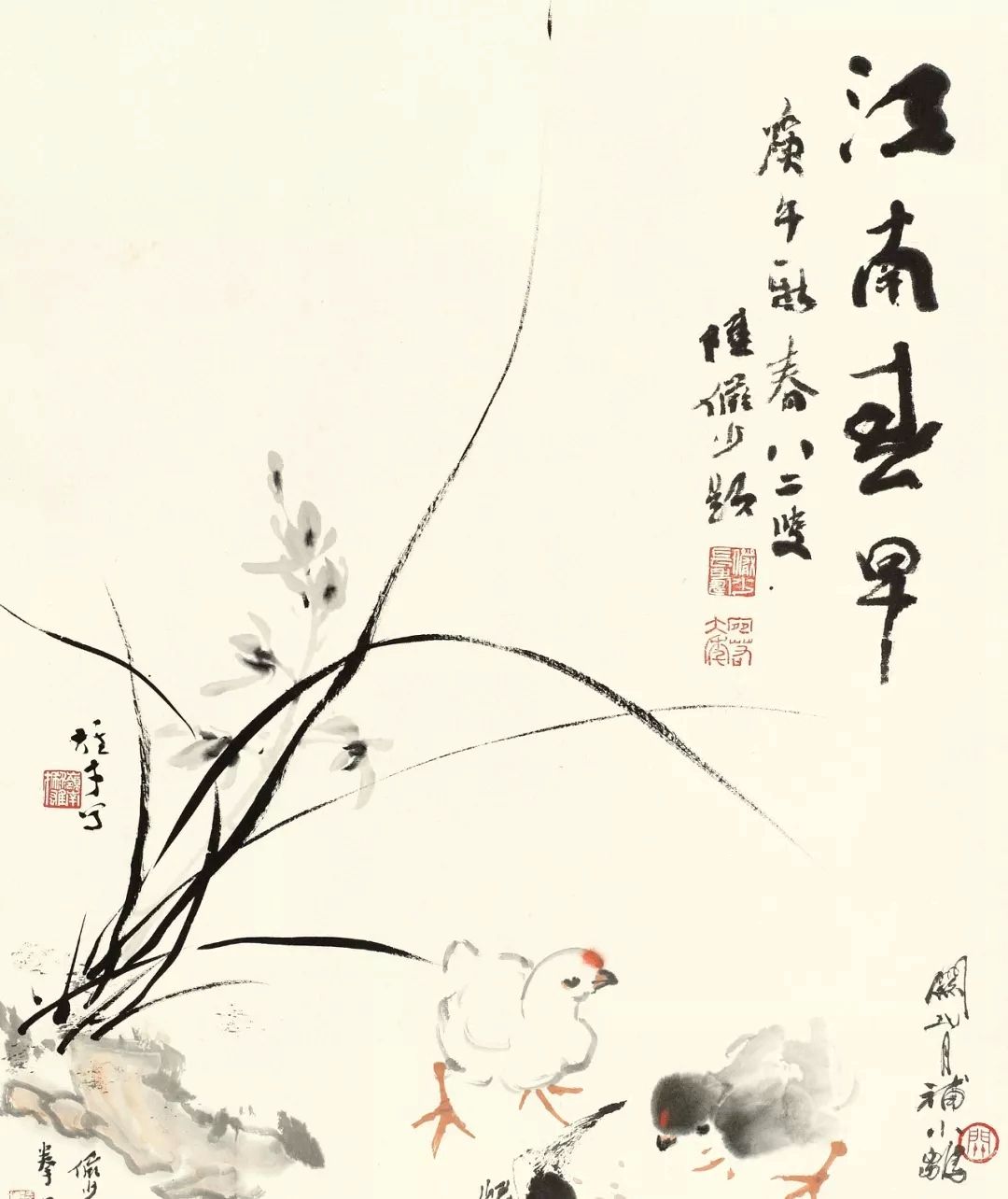 他是岭南画派代表人物,善画巨幅山水,还精于花鸟虫草!