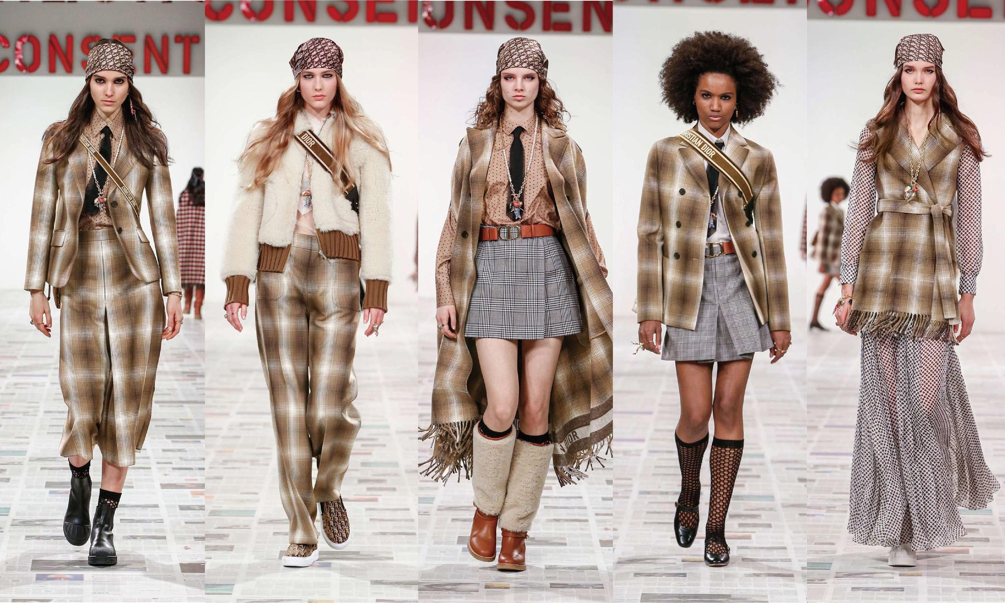 dior2020巴黎时装周秋冬优雅帅气的混搭风尽显自信洒脱之美