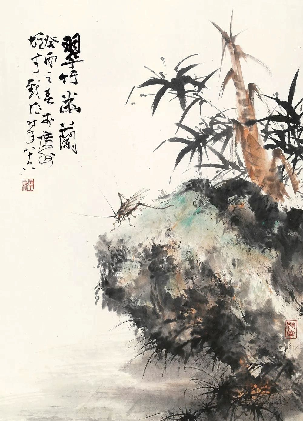 他是岭南画派代表人物,善画巨幅山水,还精于花鸟虫草!