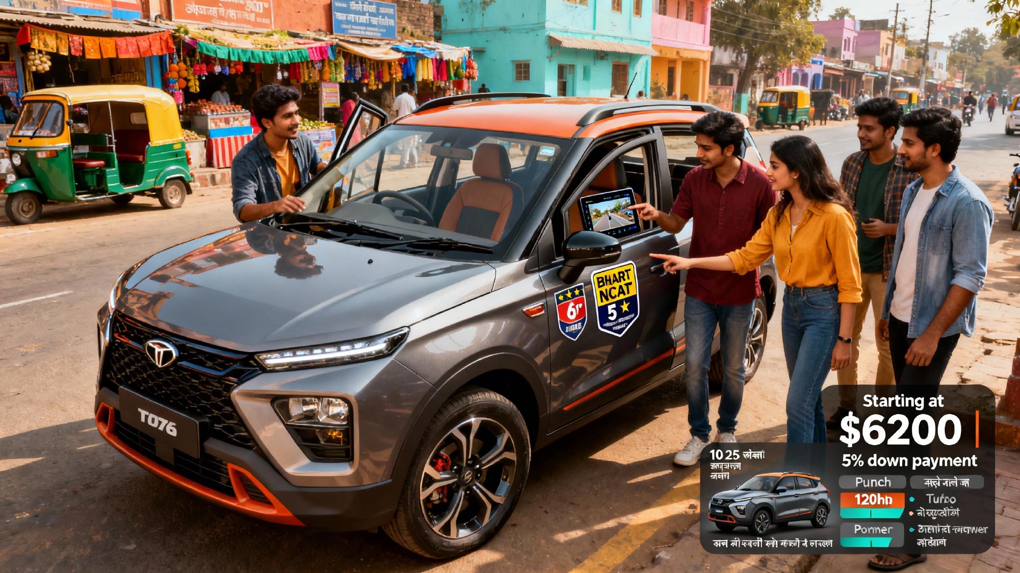 新款Tata Punch全面升级 低价高配搅动印度小型SUV市场