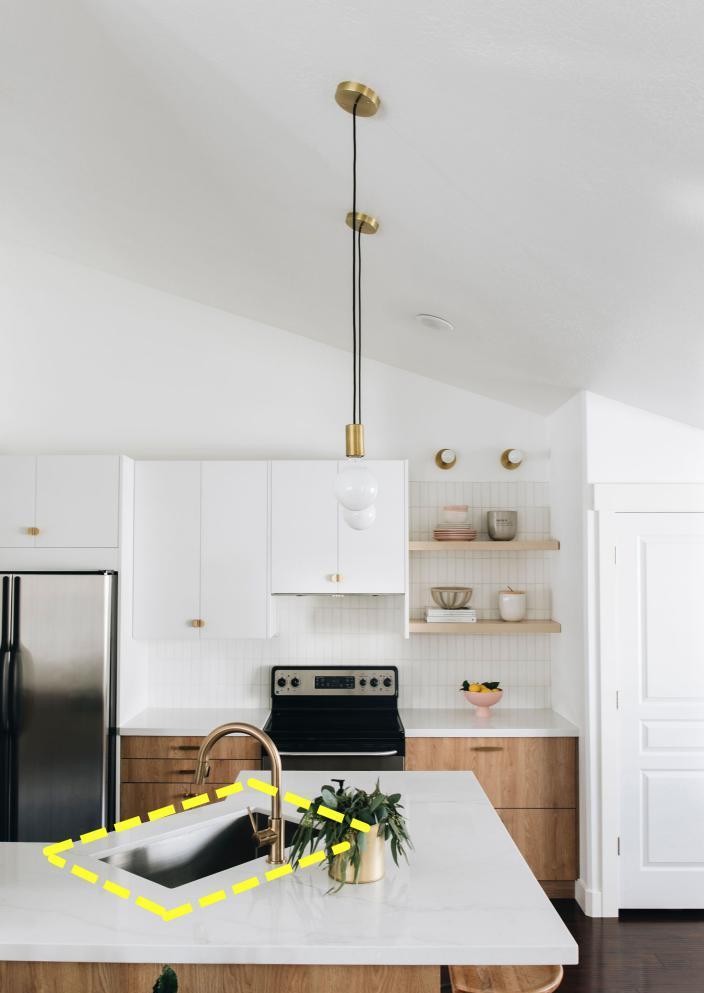 回家我也这样装斜45度装水槽 台面空间充分利用 洗菜置物方便 财经头条