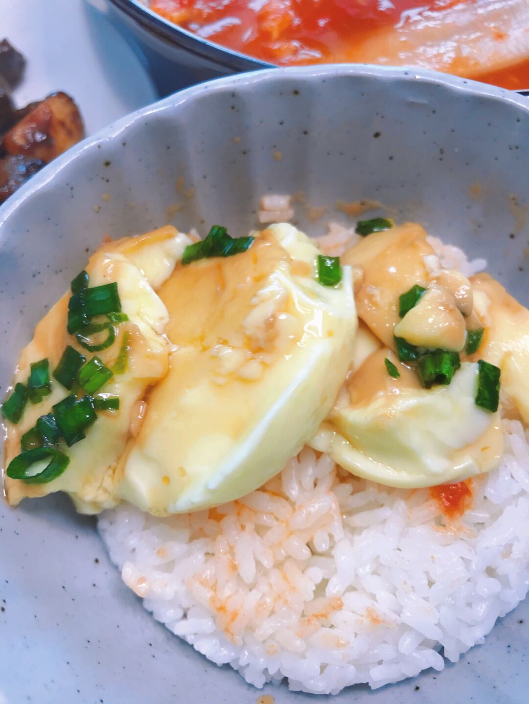 0失败超滑嫩的葱花蒸蛋拌饭绝了