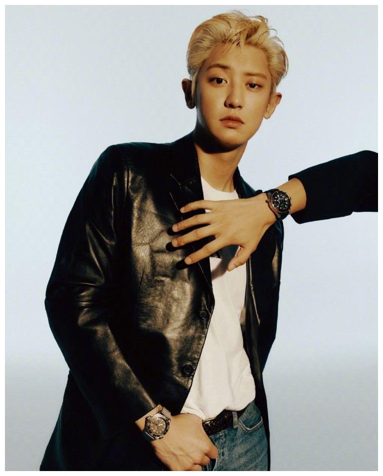 朴灿烈《arena homme 》korea七月大片,金发野性