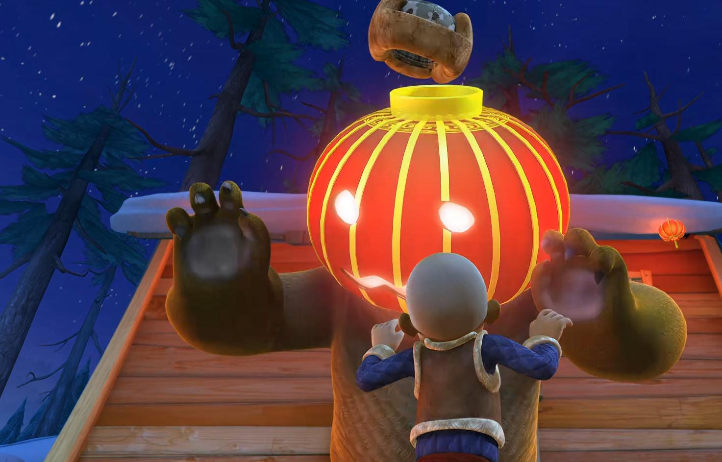 熊出没:熊大熊二晚上睡觉的时候,光头强为什么不去砍树呢|大熊|砍树