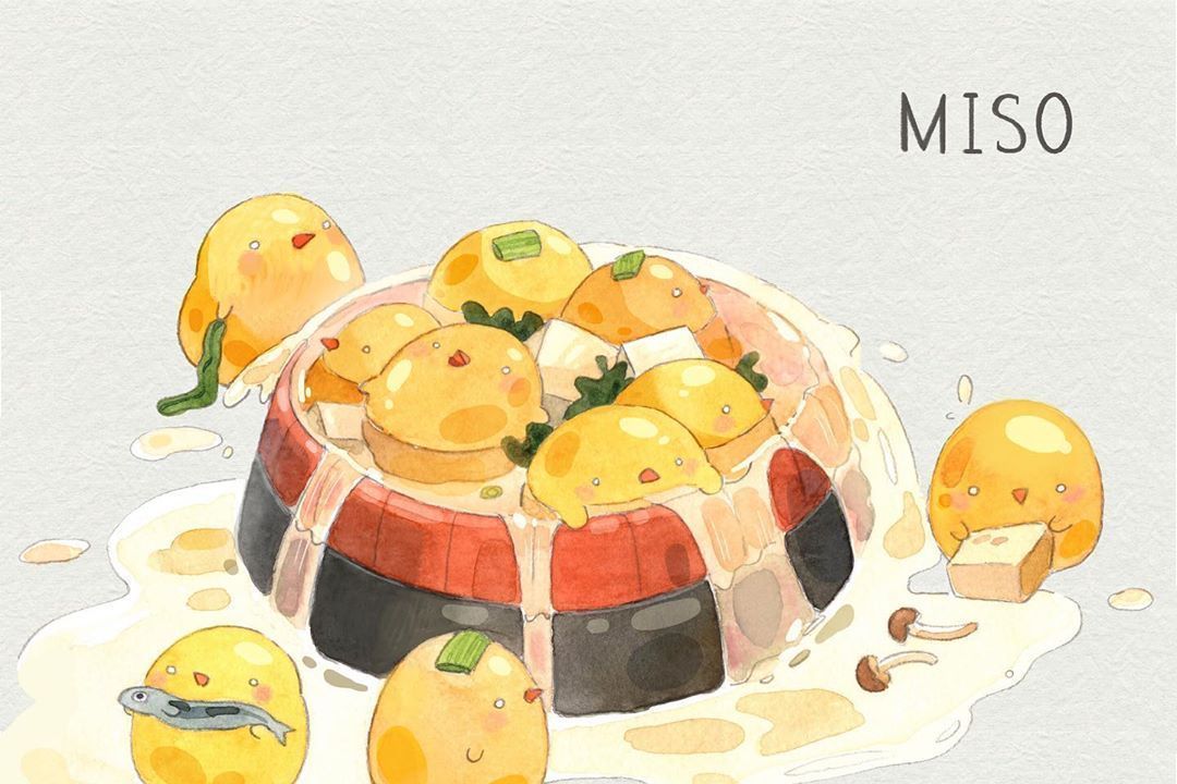 超级可爱的美食插画,创意十足还萌萌哒,非常治愈