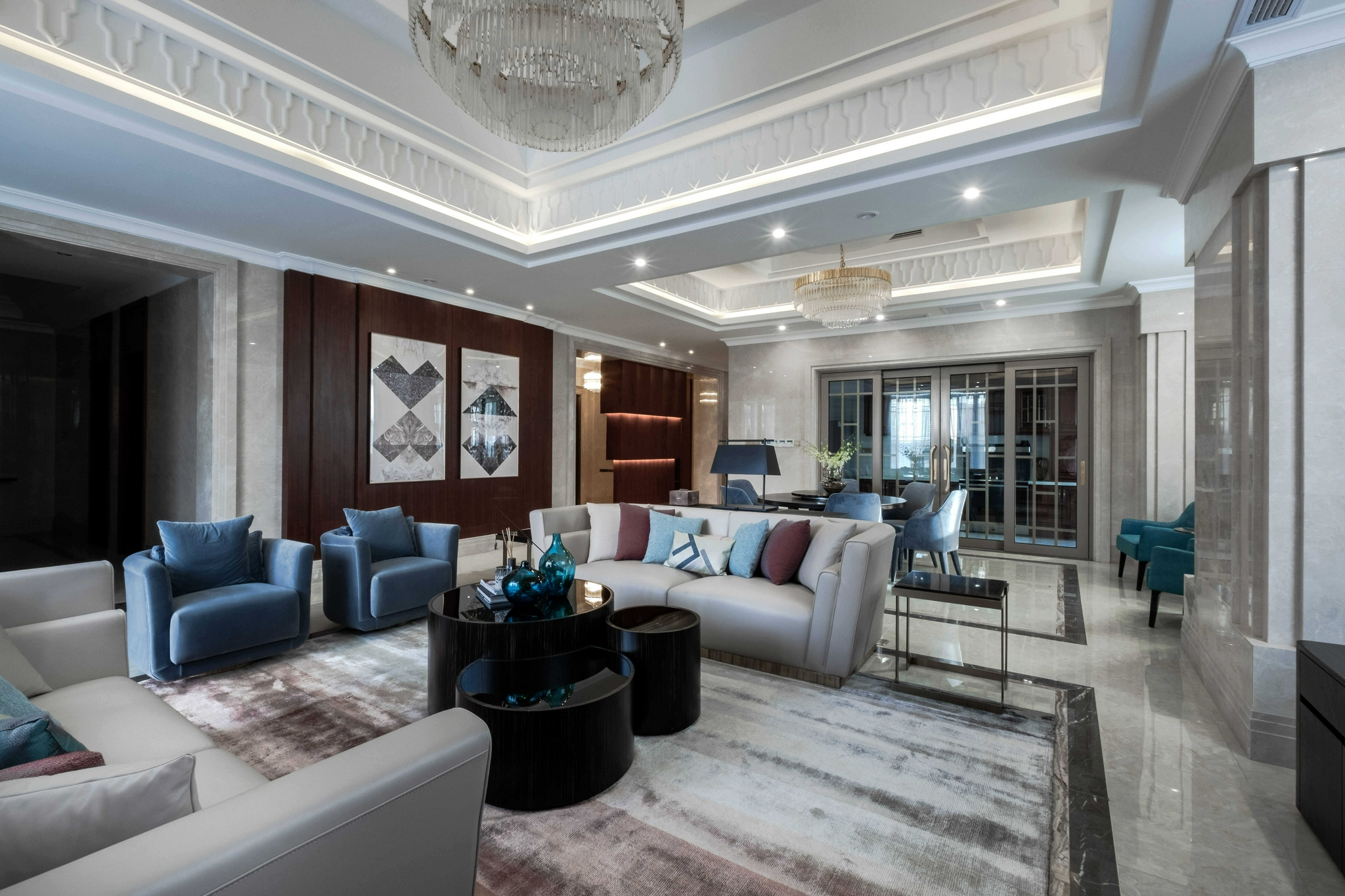 700㎡大平层豪华的新中式风格普通人一辈子买不起