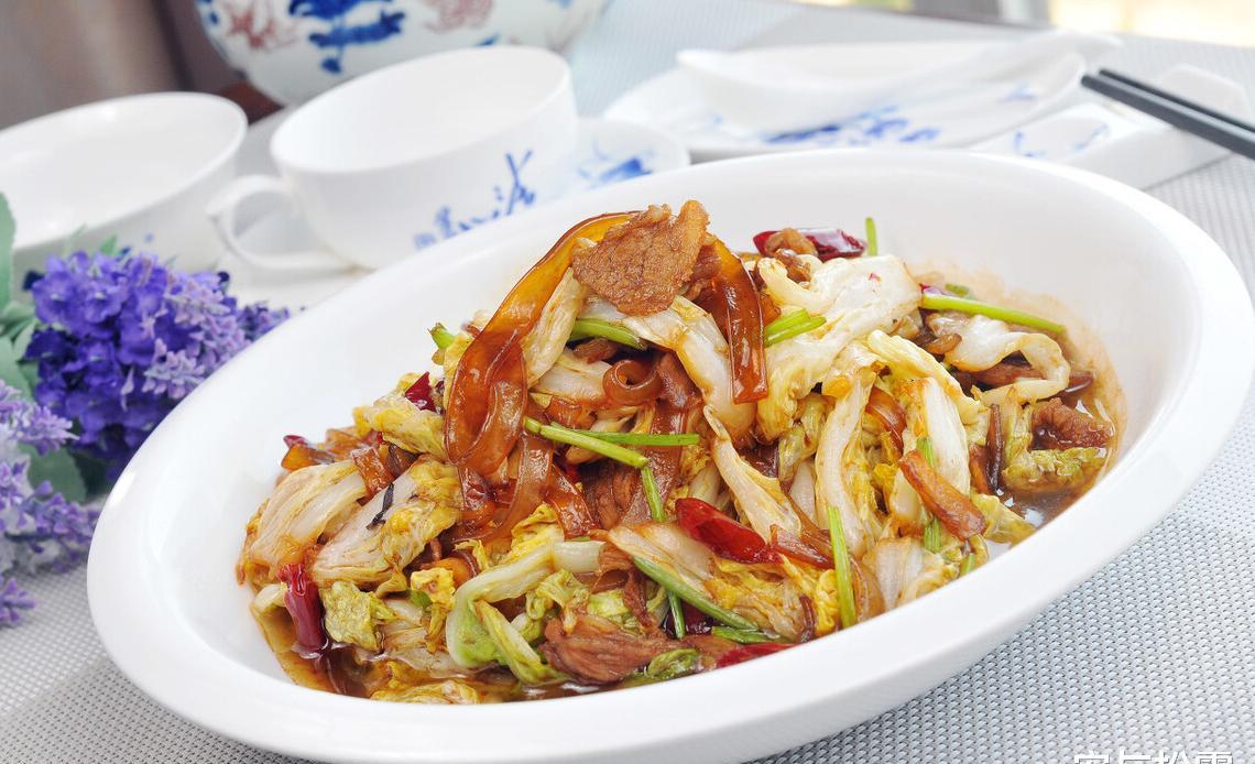 猪肉白菜炖粉条,冷天开胃又下饭的北方家常菜,做法简单超入味
