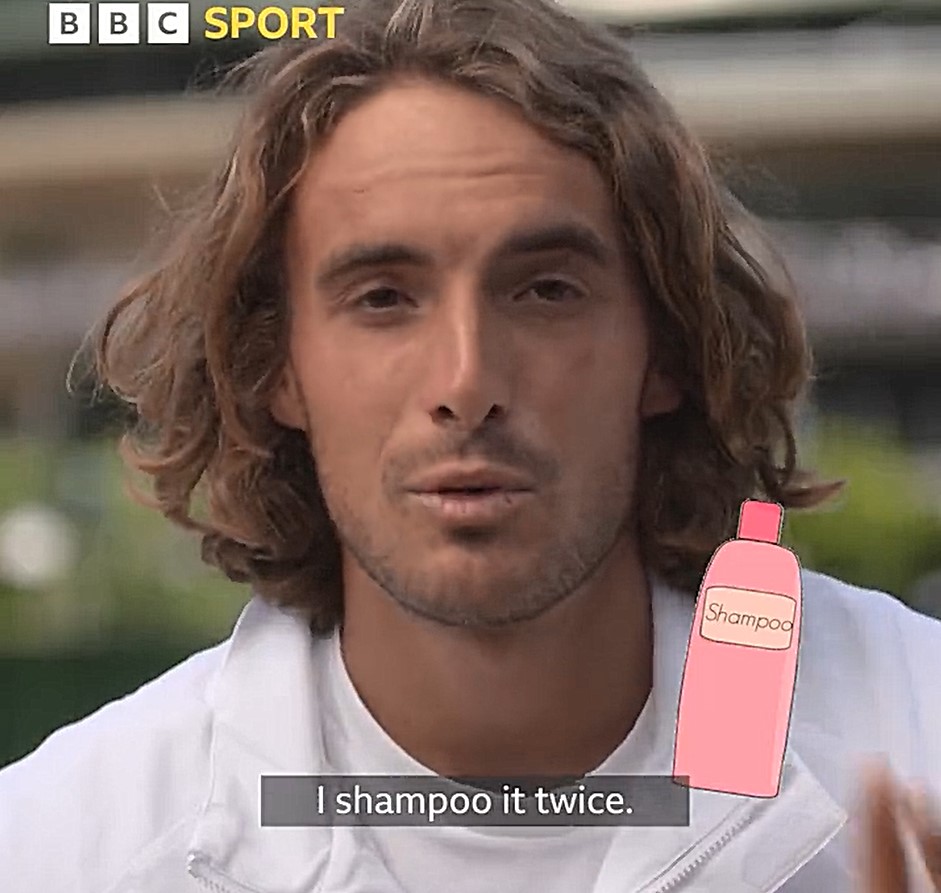 笑翻！希腊网坛美男子又教人美发，这样做真的对头发好吗？休闲区蓝鸢梦想 - Www.slyday.coM