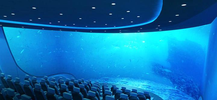 弧形的舞台也会出现在用户面前,而弧幕投影能够在这样的舞台上出现