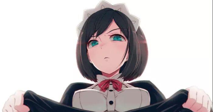 二次元美少女一脸嫌弃但还是给你看了