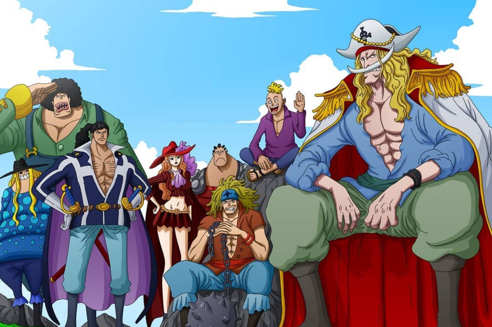 经典动漫:尾田公开白胡子团前期合影