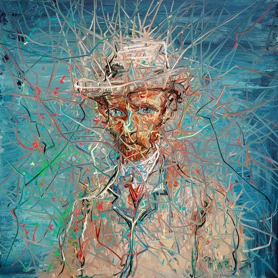 《梵高 ii》2017年 布面油画曾梵志工作室