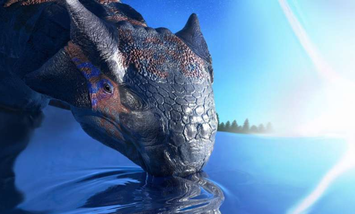 图 1 这只正在饮水的巨甲龙亲眼目睹了小行星撞击