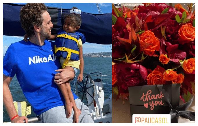 加索尔送花瓦妮莎感谢关心科比最好的兄弟实至名归