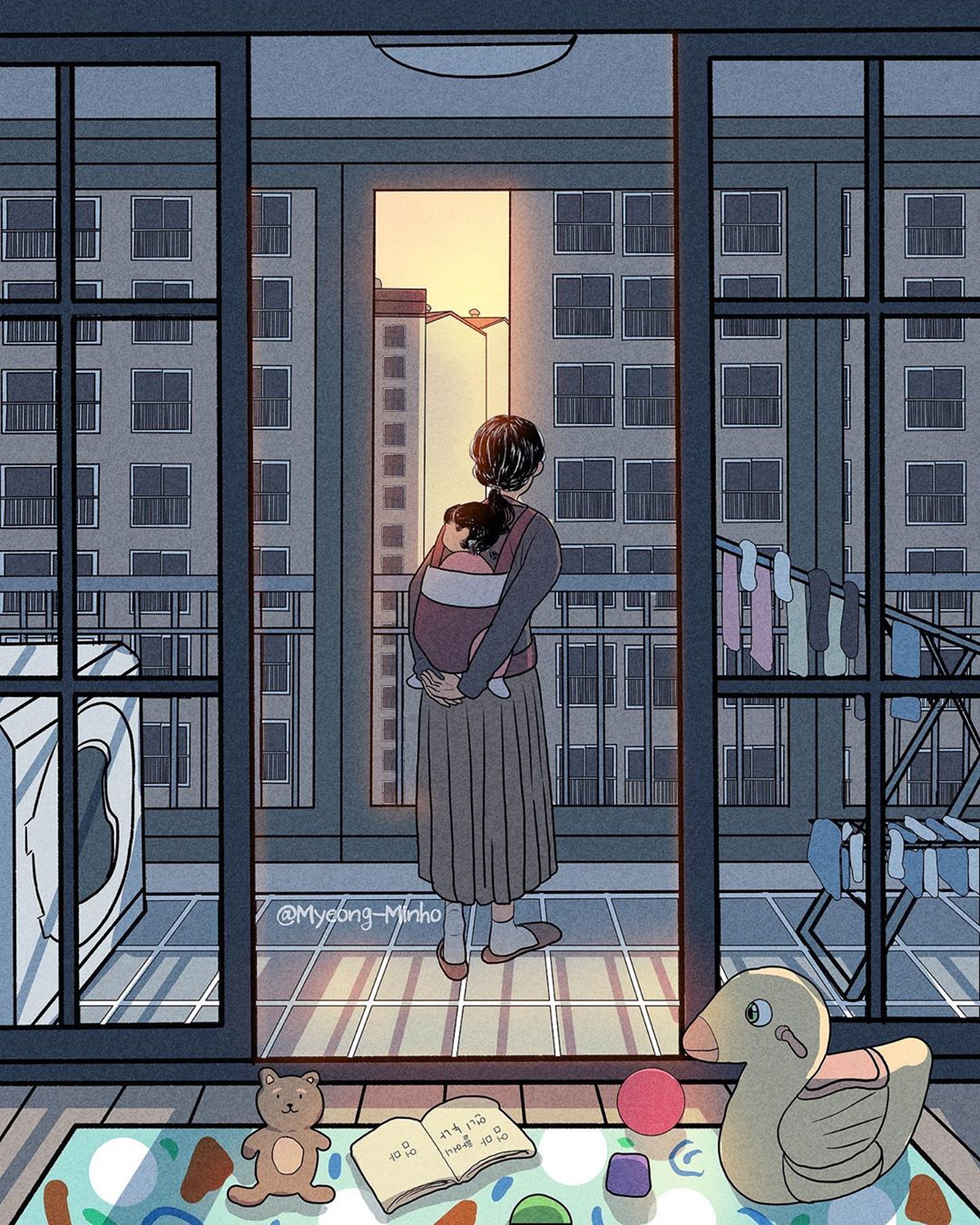 韩国插画师笔下的爱现实中他们也是这么甜网友这才是爱情