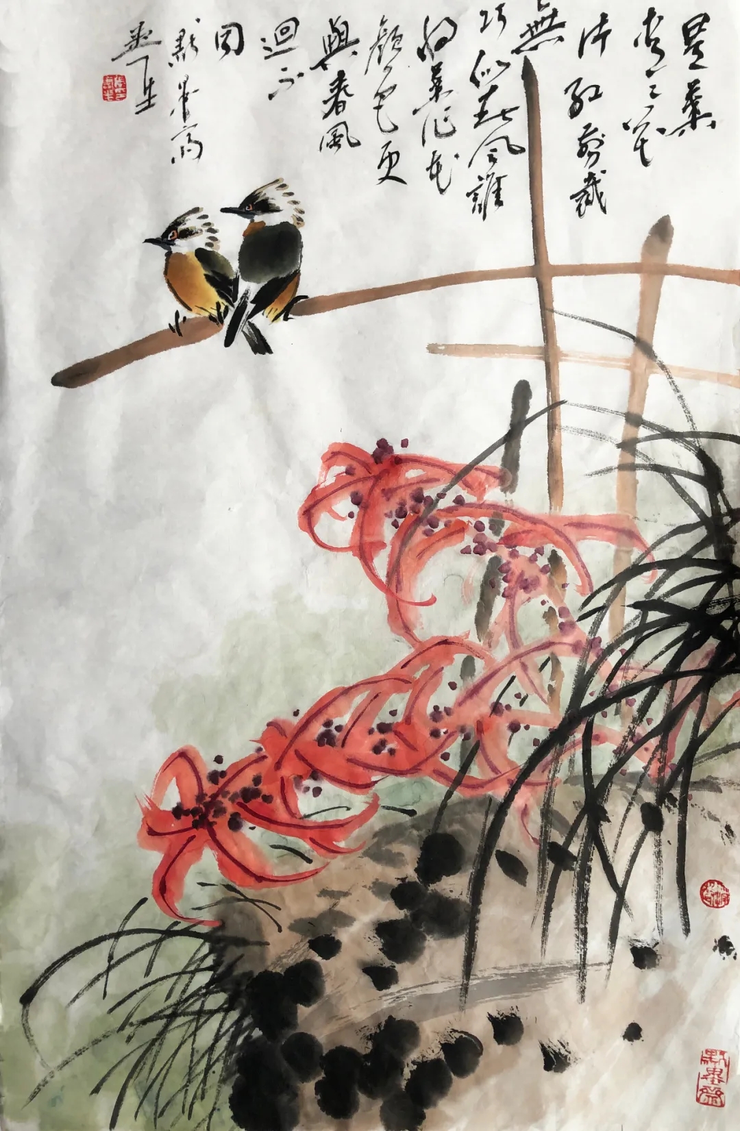 老师为张寿生作品题字朱颖人老师面授指教张寿生出生于杭州书香门第