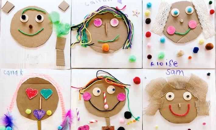 家里就能上的艺术课之"纸板肖像贴画"