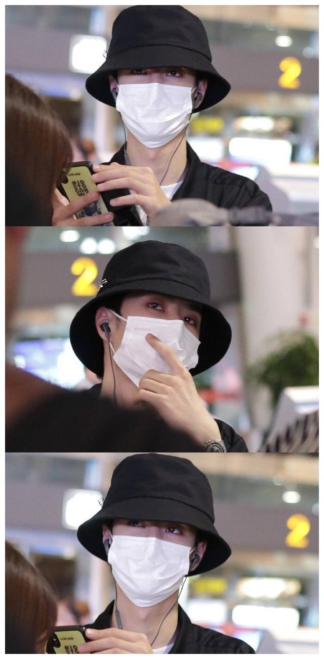 王一博带口罩合集大帅哥就是什么都挡住了也能苏你一脸的水平