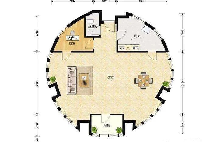 这样的大平层,坐拥360°环形景观,比别墅豪气,家具必须定制|户型|阳台