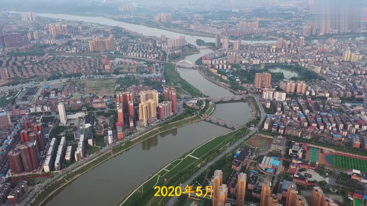航拍衡阳:静水流深,300米高空俯瞰蒸水河蜿蜒汇入湘江