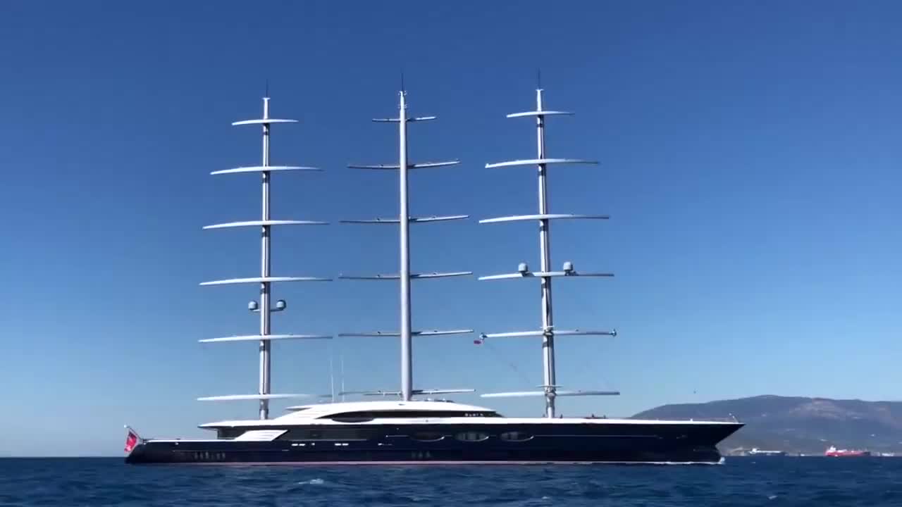 实拍豪华巨无霸帆船海航,外形惊艳科幻,配置更是一流