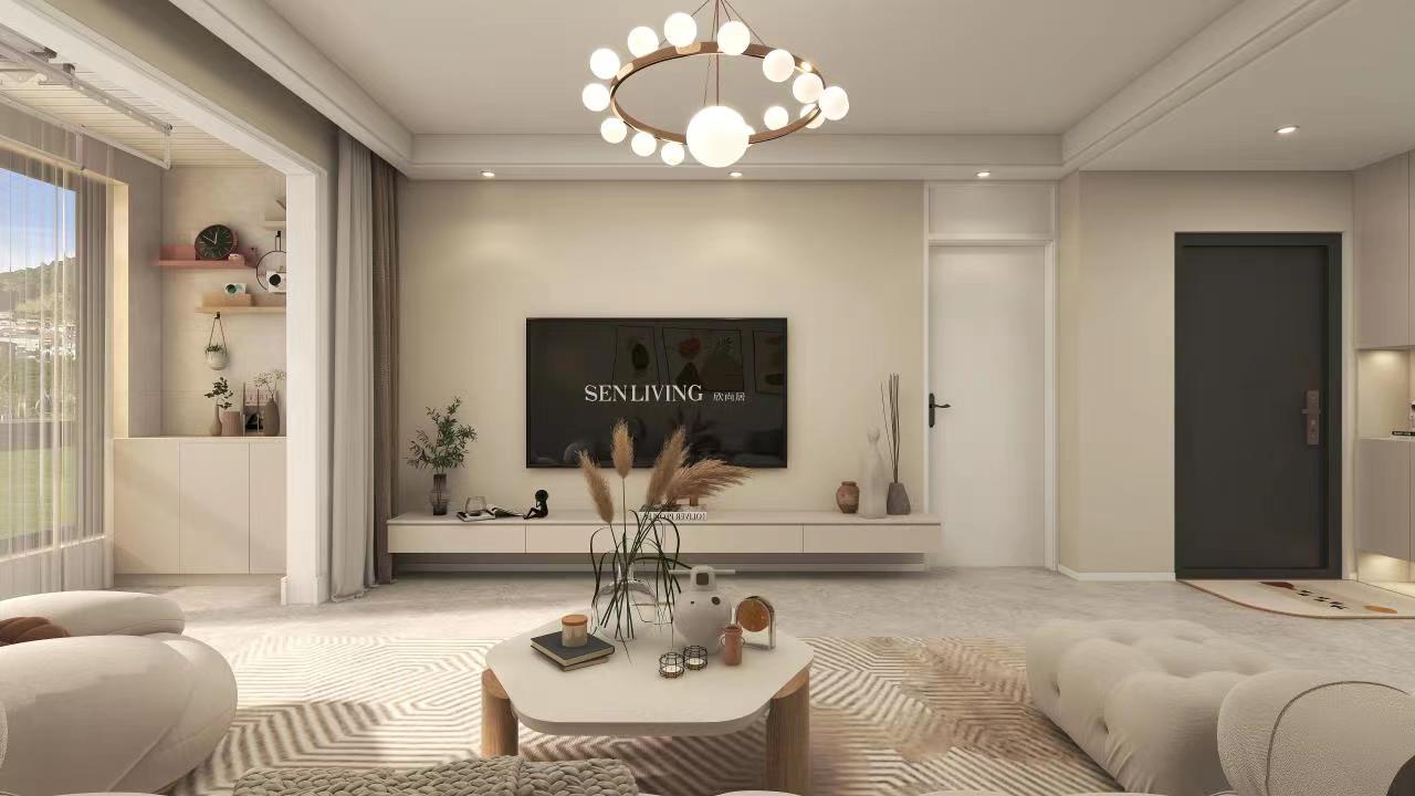 昶龙壹号院160㎡四居室奶油风装修案例-长治爱尚家装饰作品_高清图集