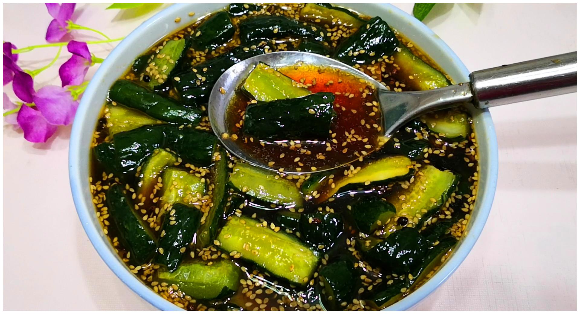 夏天腌黄瓜教你懒人做法既简单快速又好吃做完就能吃真脆