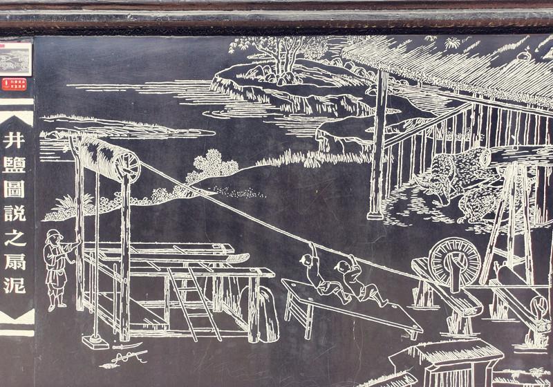 自贡燊海井石刻壁画井盐图说