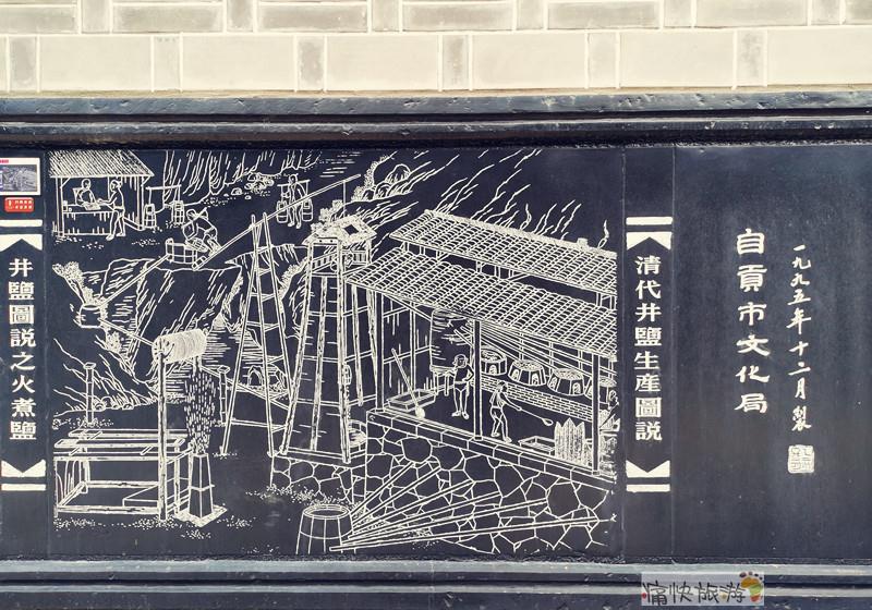 自贡燊海井石刻壁画井盐图说